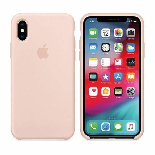 CABLEPELADO Funda Silicona iPhone X/XS con Logo Color Rosa Arena