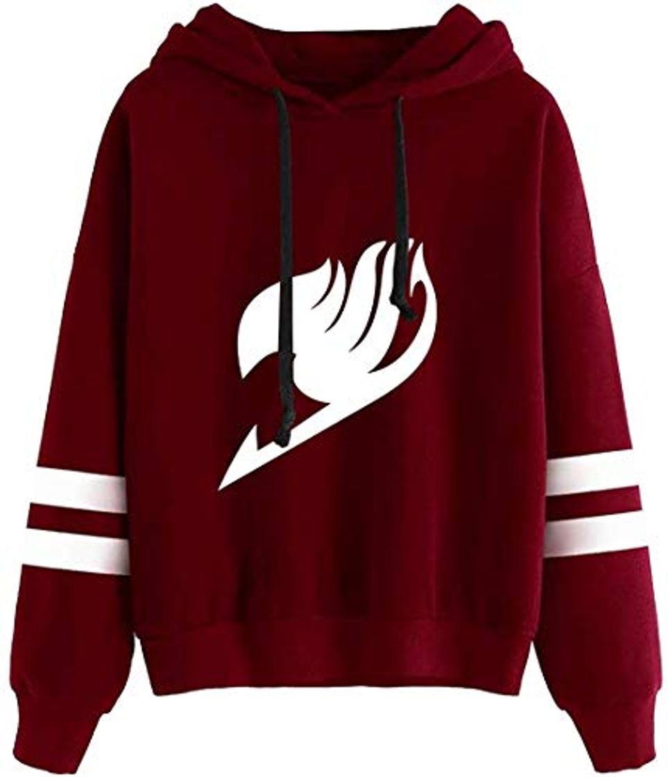 Fashion FLYCHEN Sudadera con Capucha para Mujer Anime Fairy Tail Estampado Logo Gráfica