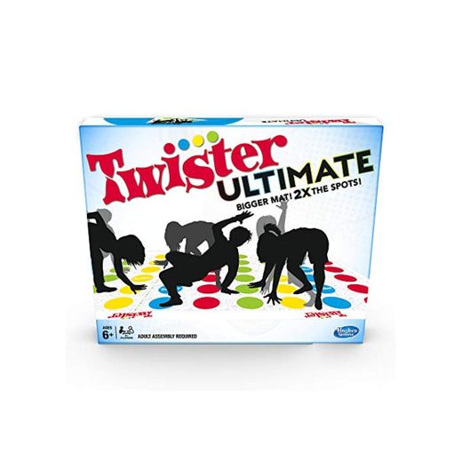 Twister Ultimate: Alfombrilla más Grande, más Puntos de Color, Familia, Juego de