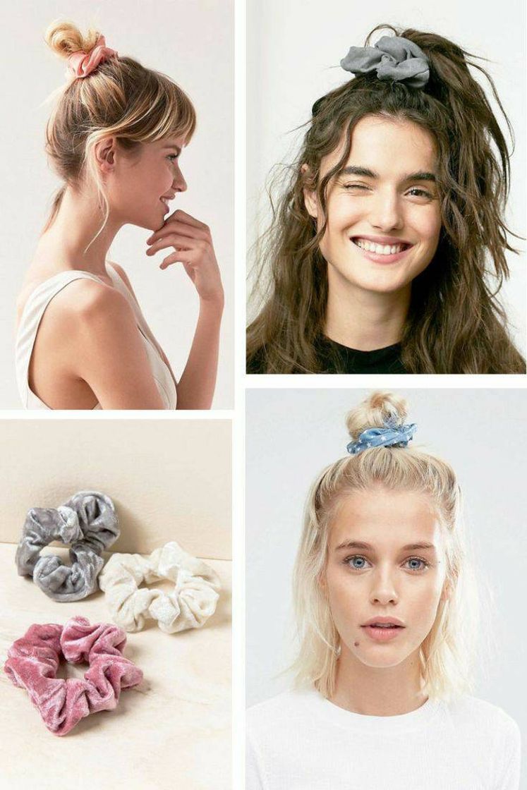 Fashion Penteado usando as scrunchies