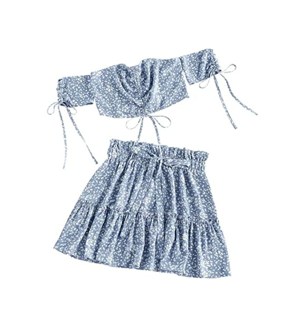 Social ZAFUL Vestido para mujer con volantes ahumados