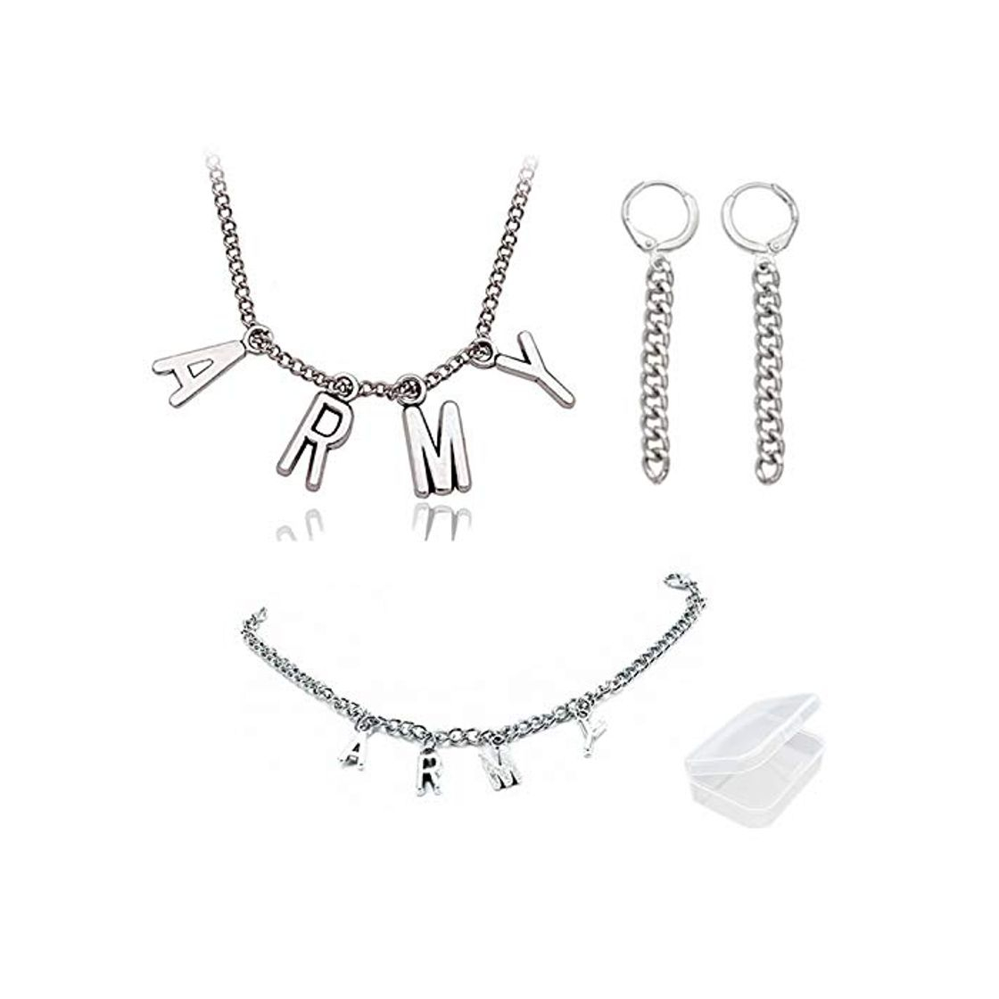 Social PPX Collar y Pulsera Pendientes con el Nombre de los Miembros de