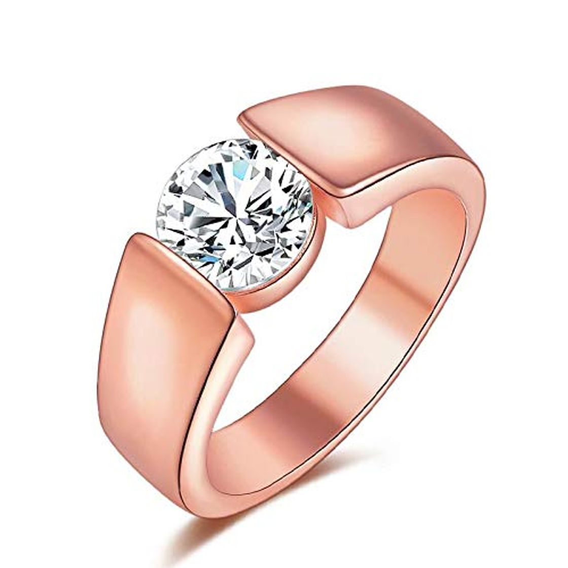 Moda MUATE Anillos Anillos para Mujer Joyas CZ de Plata Oro Blanco Rosa Dorado Anel Feminino Anillos Mujer Joyas Aneis Bague Anelli Oro Rosa 9