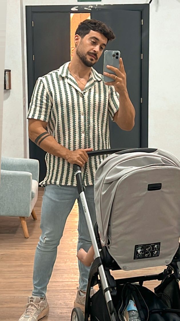 Camisa rayas verde 