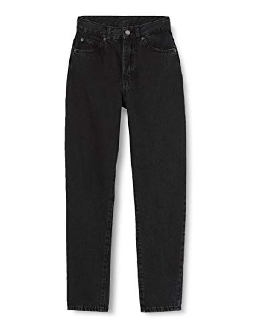 Moda find. Balloon Fit, Vaqueros Straight para Mujer, Negro