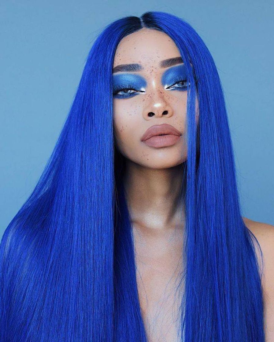 Fashion Hair azul escuro💙