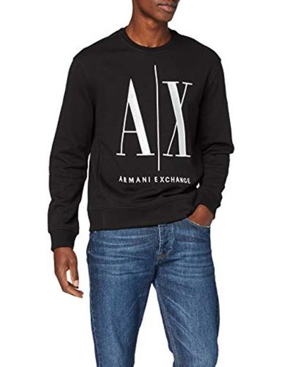 Armani Exchange Icon Sweat Sudadera, Negro