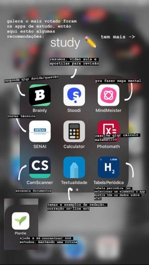 Mais apps para ajudar nos estudos 