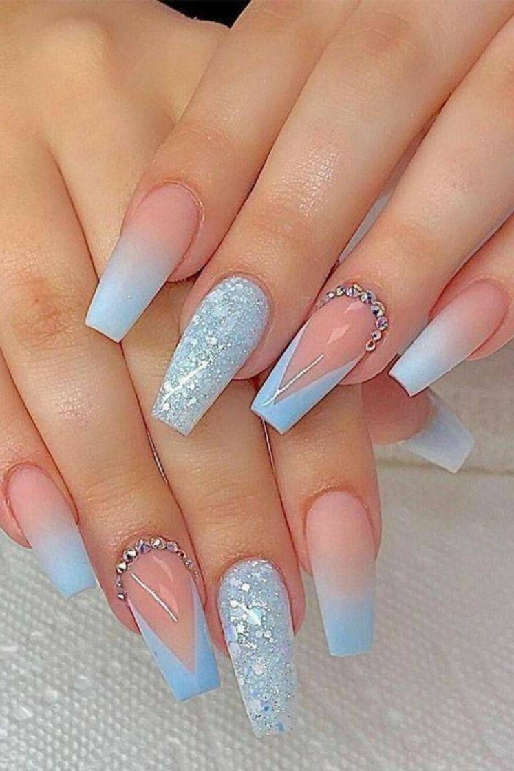 Moda Unhas azuis 