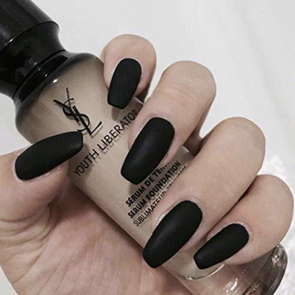 Social Sethexy 24 piezas Mate Bailarina Puro Color Uñas falsas Ataúd Cobertura total