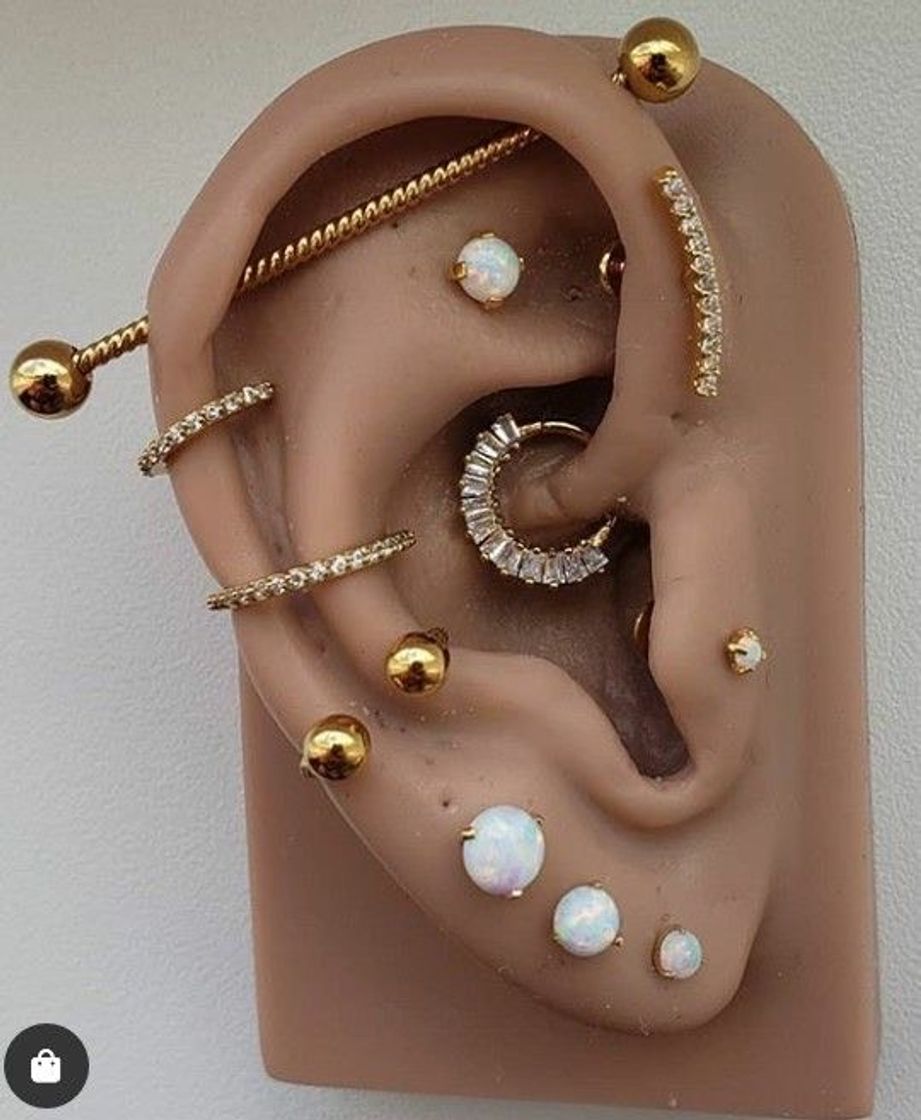 Fashion piercings on ear 