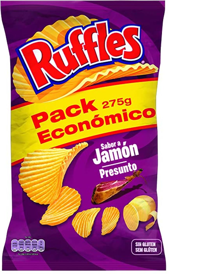 Fashion Ruffles Jamon Patatas Fritas, 275g