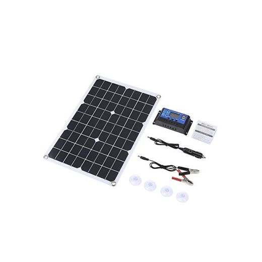 Galapara Kit de Panel Solar Flexible policristalino de Doble Salida con 2