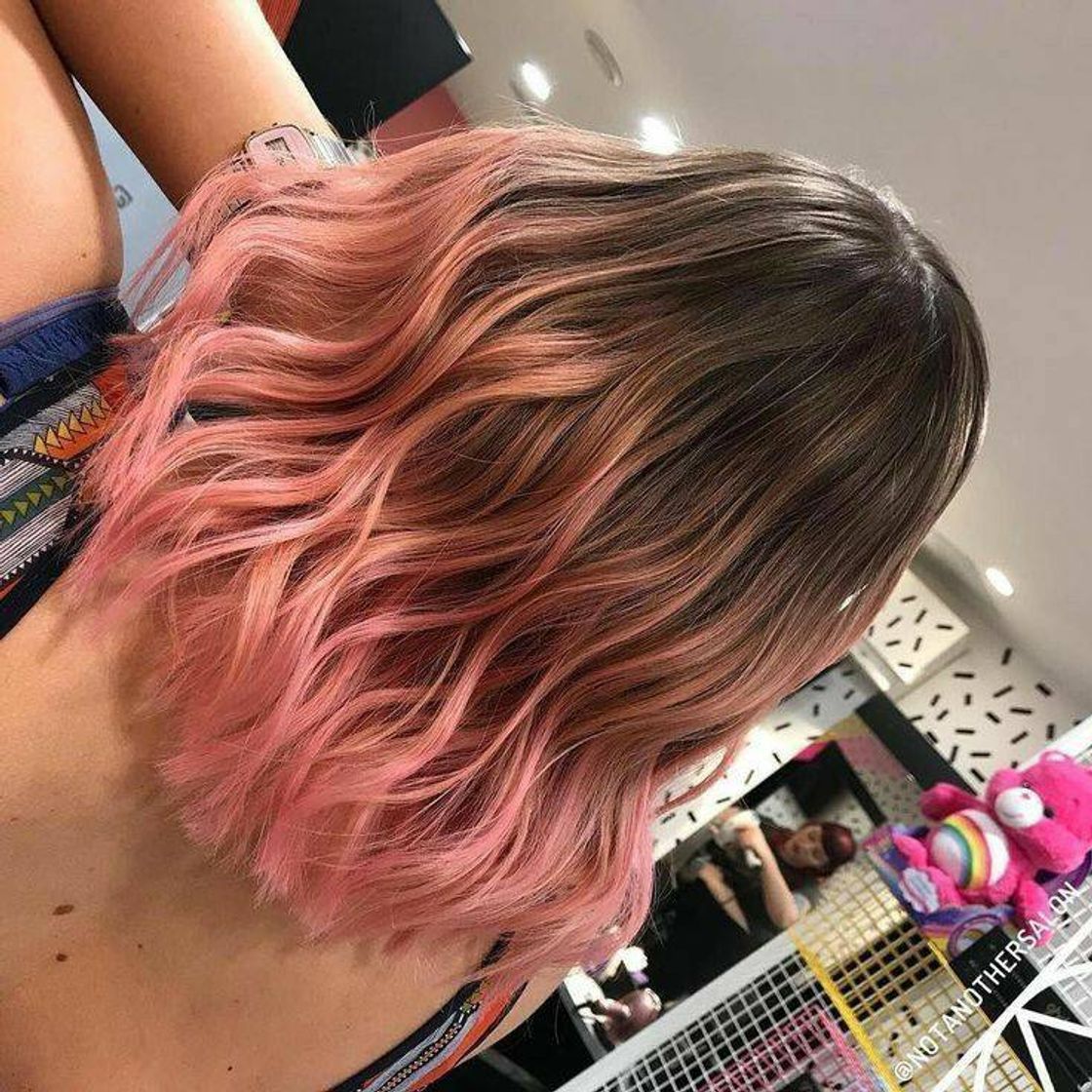 Social cabelo colorido rosa