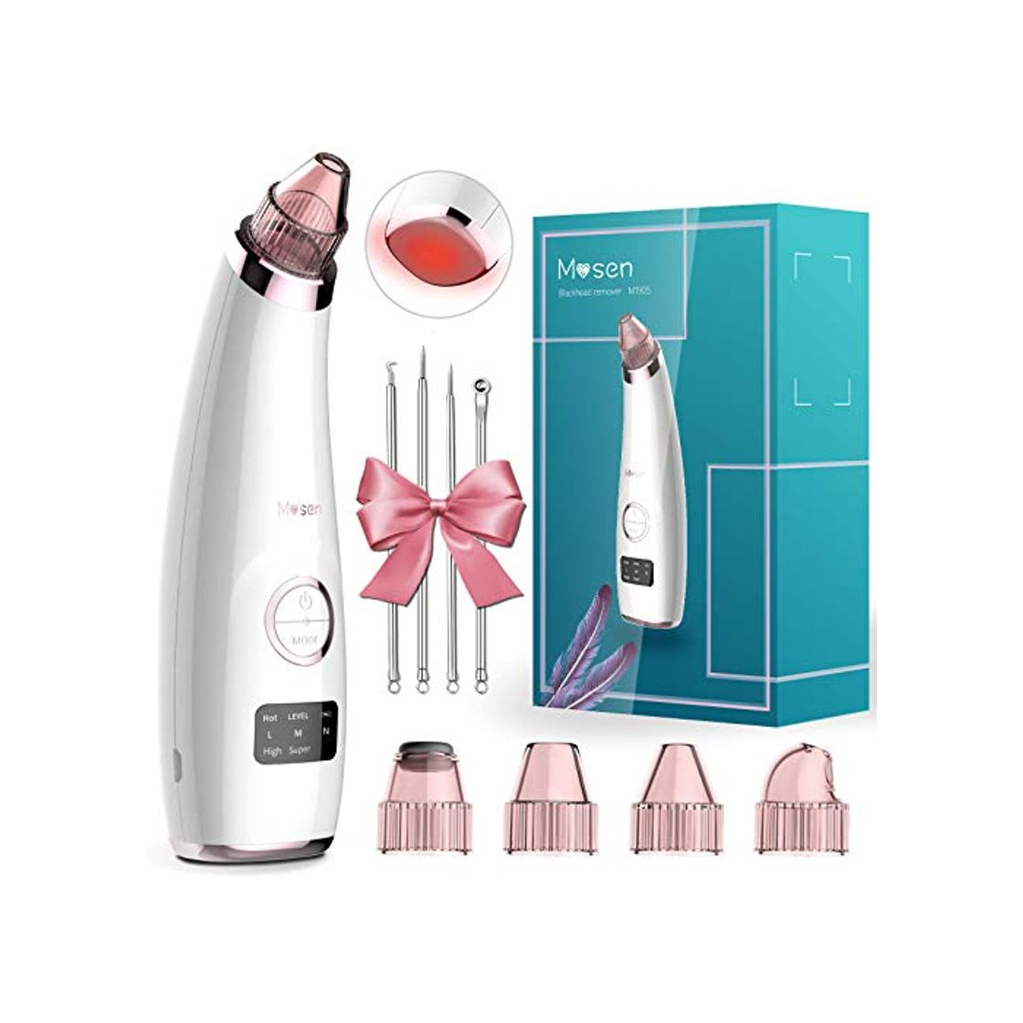 Social Mosen Limpiador de Poros Succionador de Puntos Negros Limpiador Facial Blackhead Remover