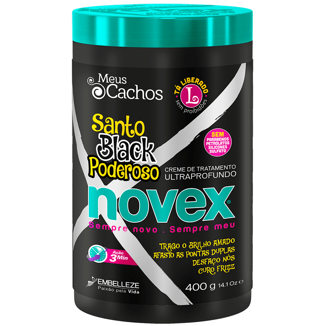 Moda Creme de Tratamento Novex Meus Cachos Santo Black Poderoso