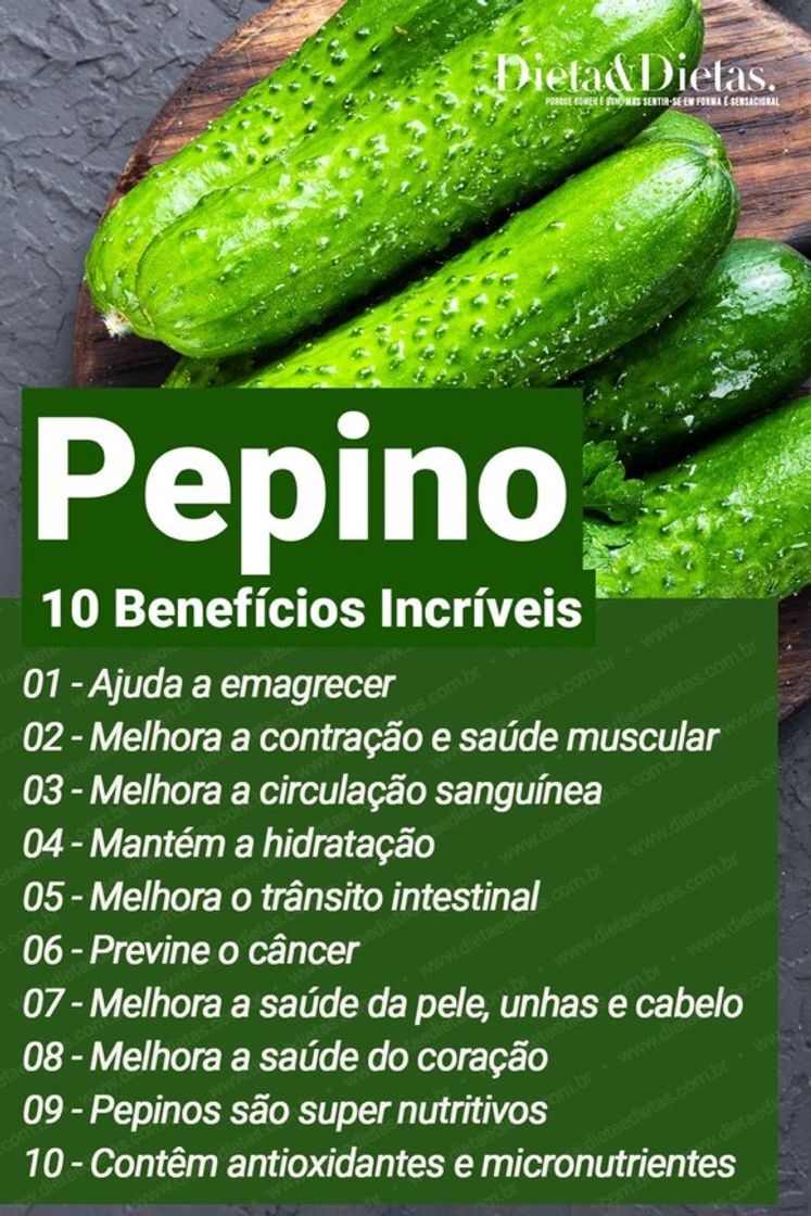 Fashion Benefícios do Pepino 🥒 