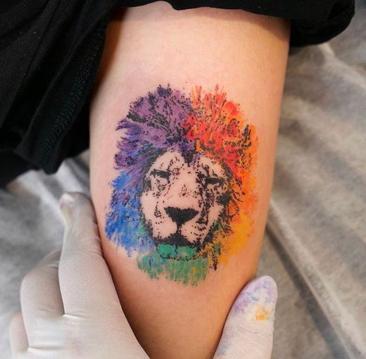 tatuagem de leão 🦁💕