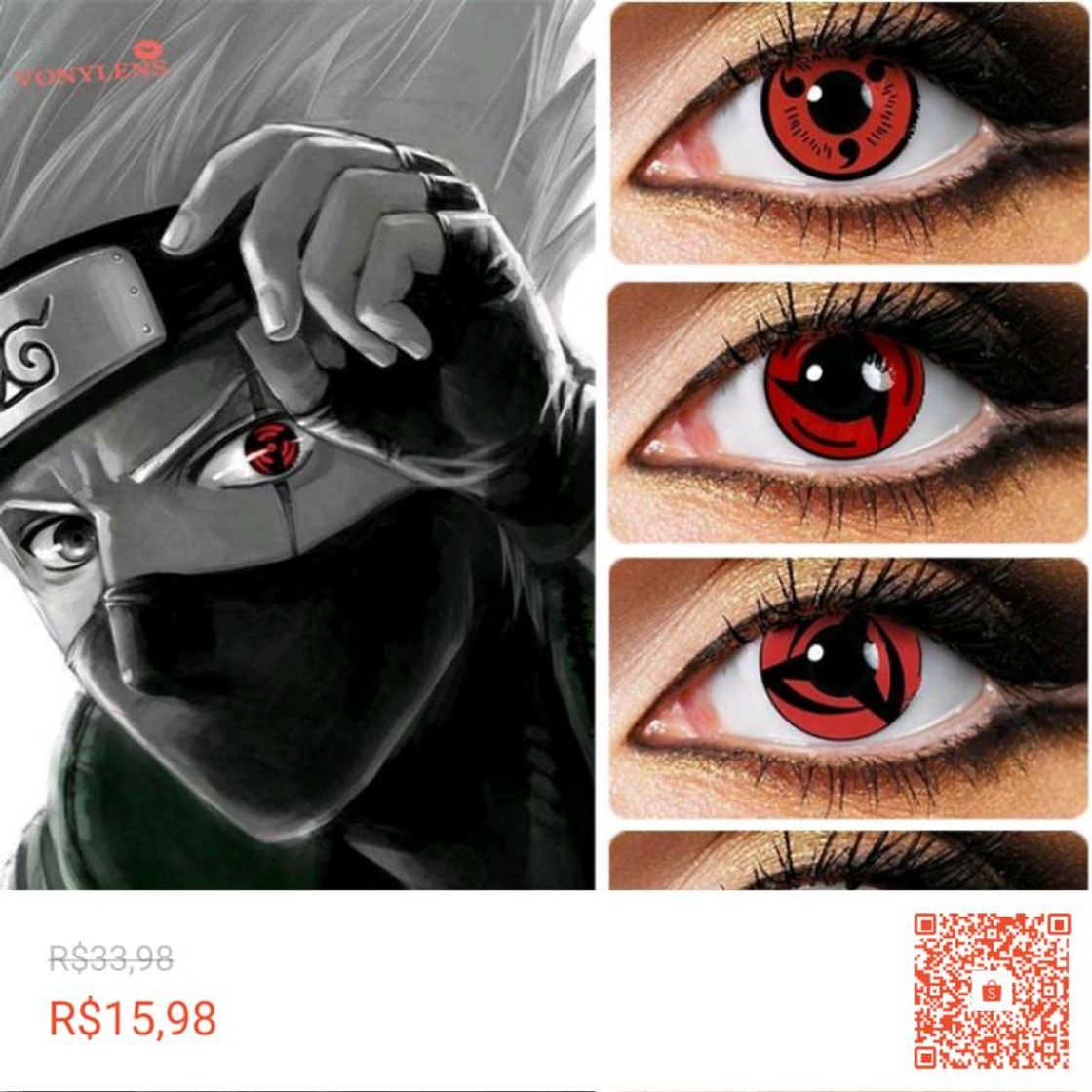 Product LENTES DE CONTATO DE TODOS OS SHARINGAN POR 15