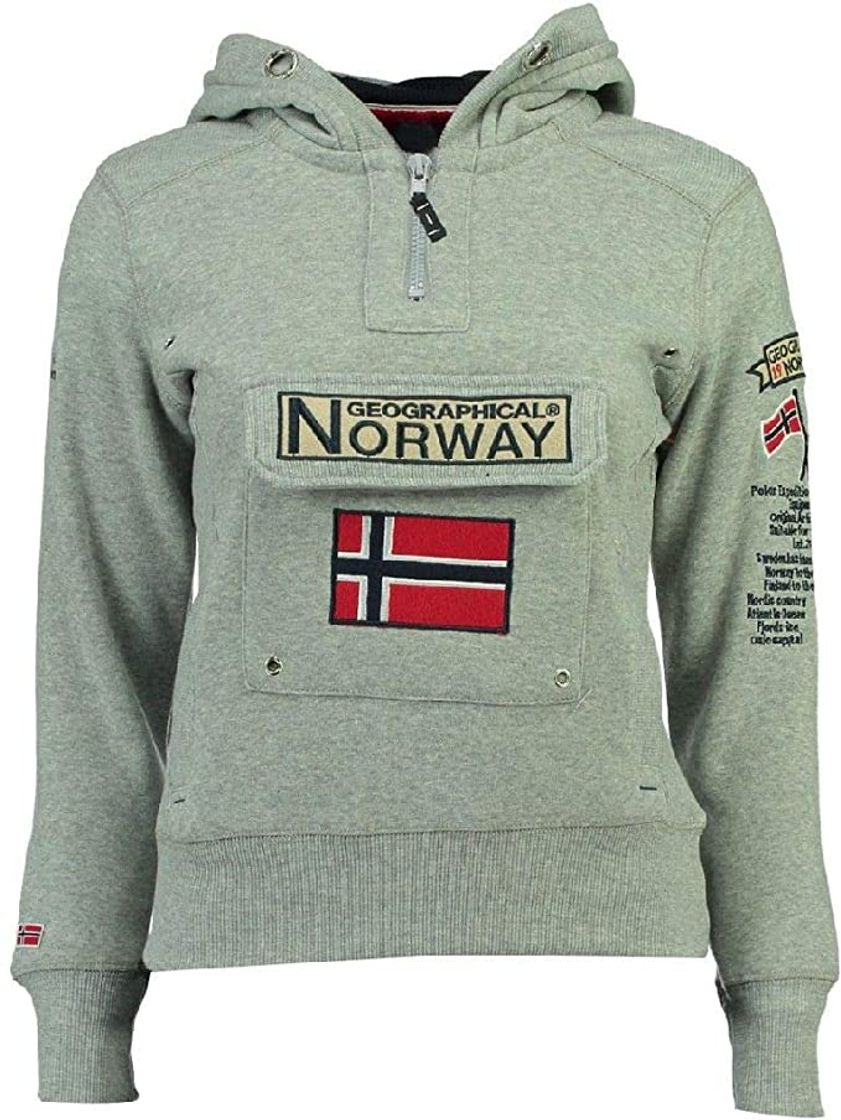 Social Geographical Norway Sudadera GYMCLASS DE Mujer Gris Melange Talla M