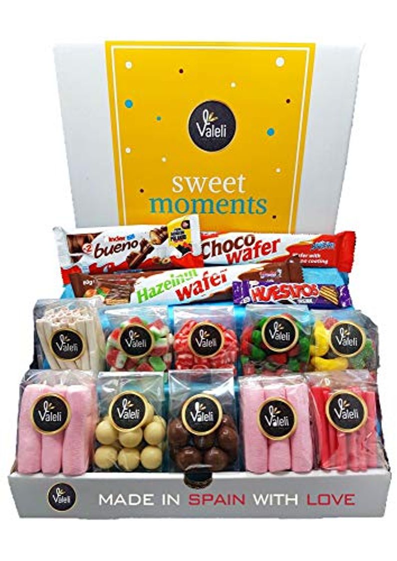 Social Valeli, Chocolates y Golosinas Cesta dulces y chocolatinas, Caja Regalo Original