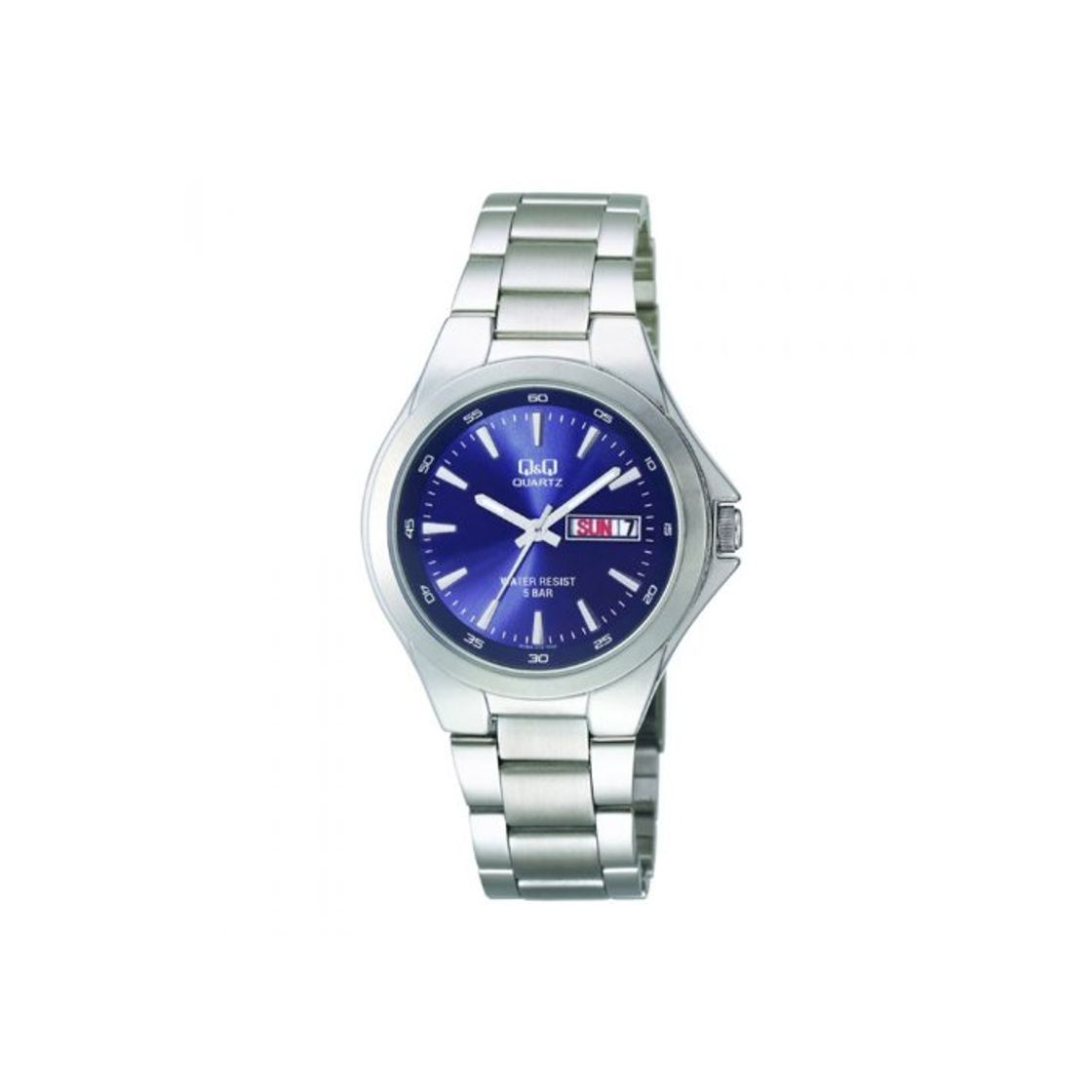 Social Q&Q Reloj Analógico para Hombre de Cuarzo con Correa en Acero Inoxidable QA164J212Y