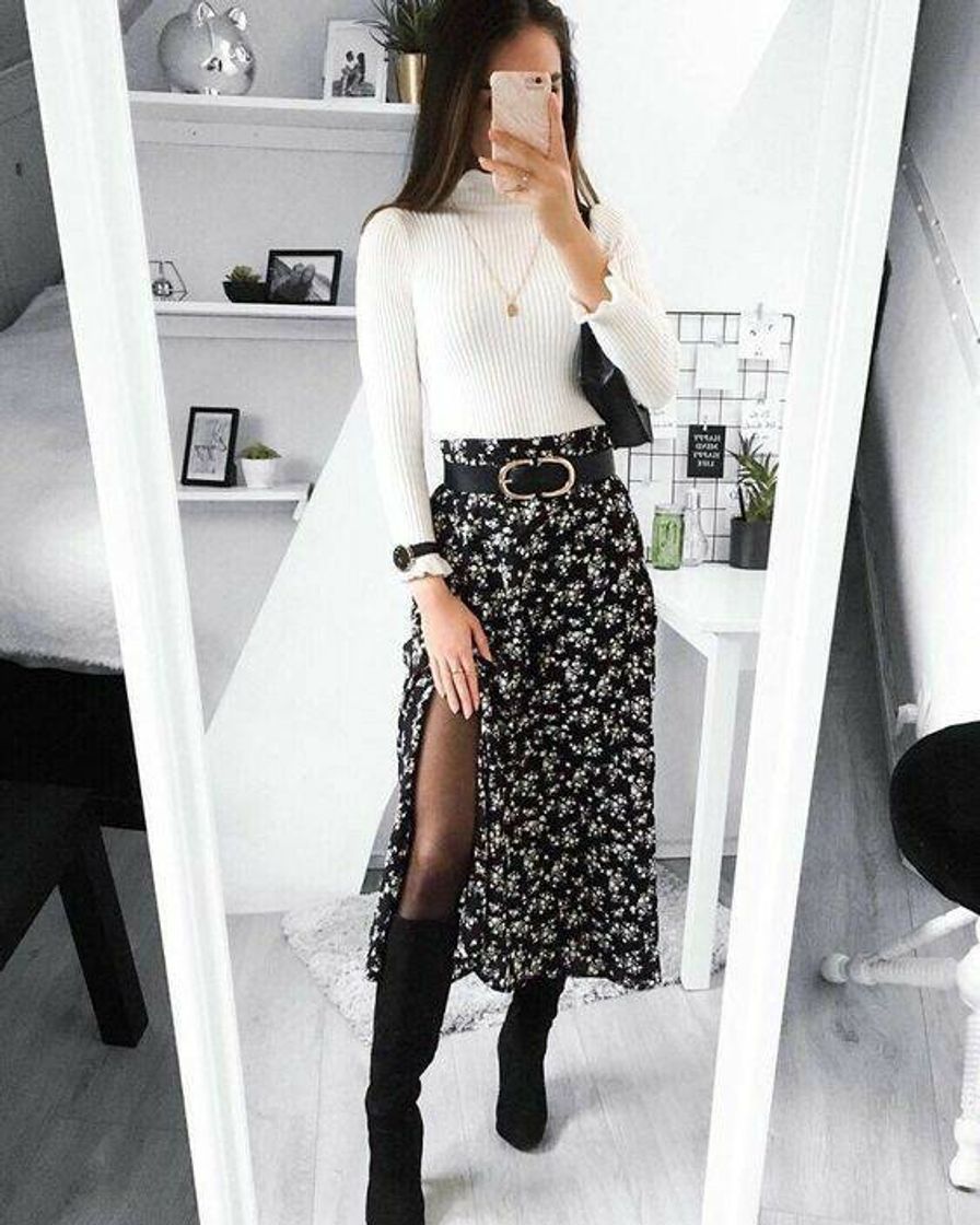 Moda Look com saia 🖤