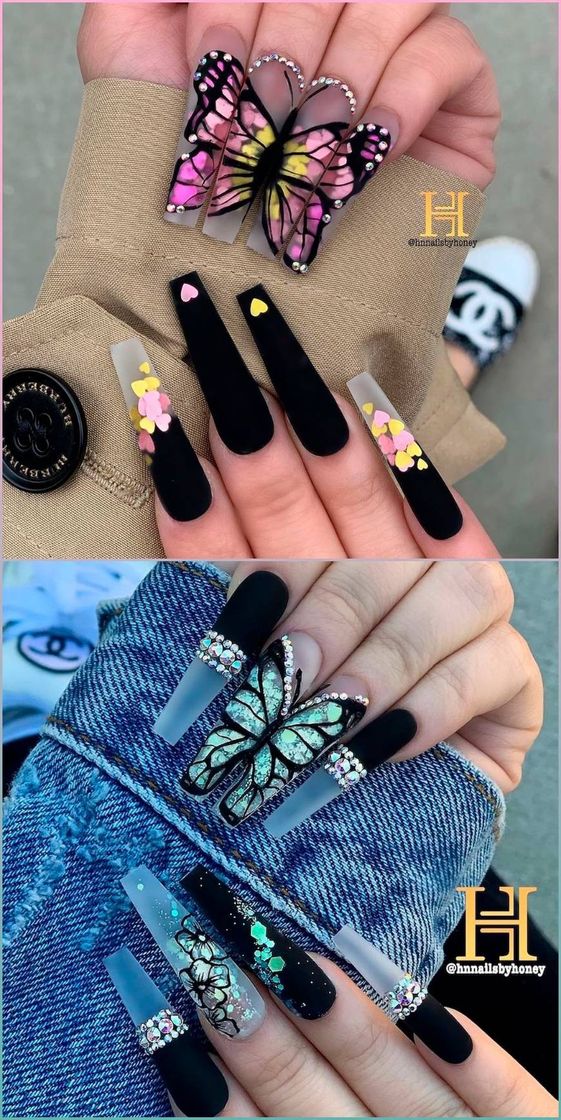 Moda Unhas de borboleta 🦋