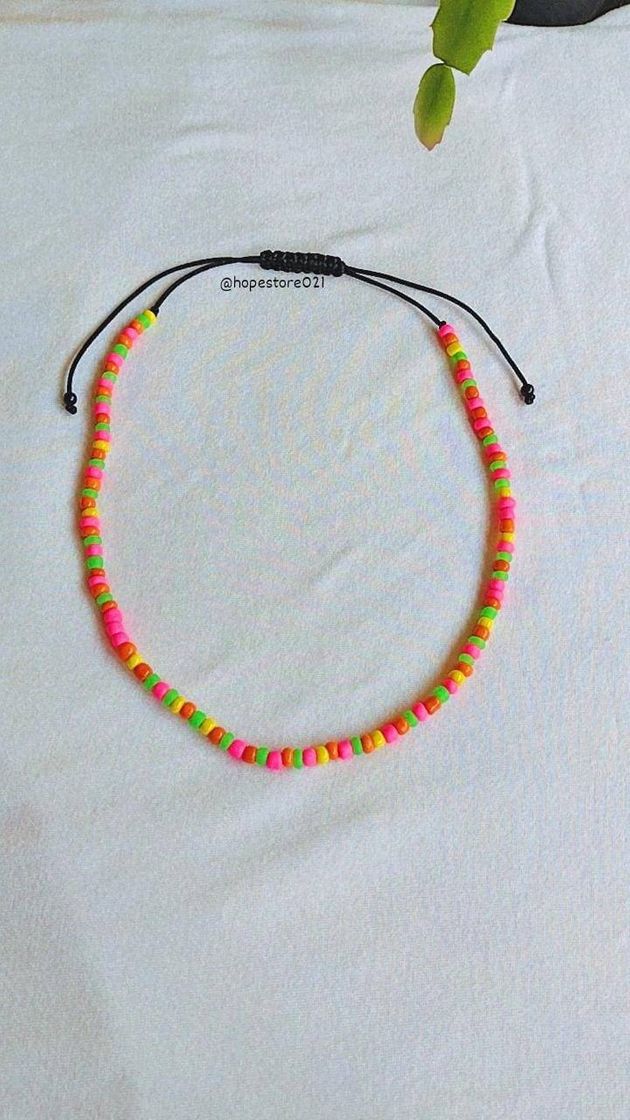 Fashion Choker de Miçangas coloridas