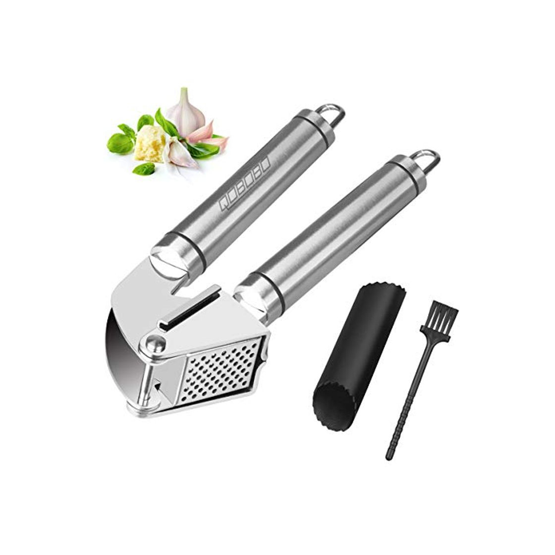 Social qobobo Prensa Ajos Prensa de Jengibre de Acero Inoxidable Utensilio de Cocina Limpiar con Facilidad