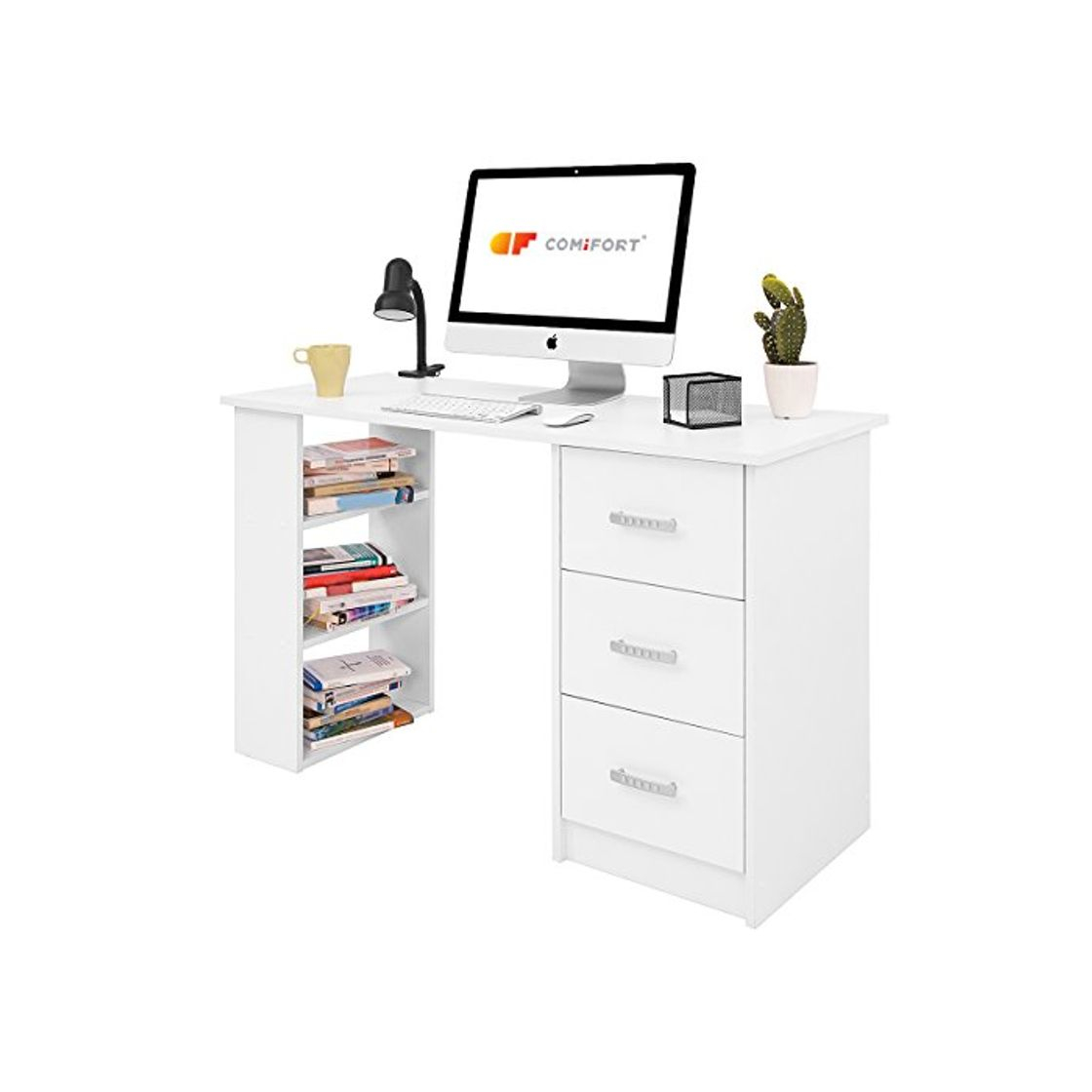 Social COMIFORT T04B - Escritorio con Cajones y Estantes