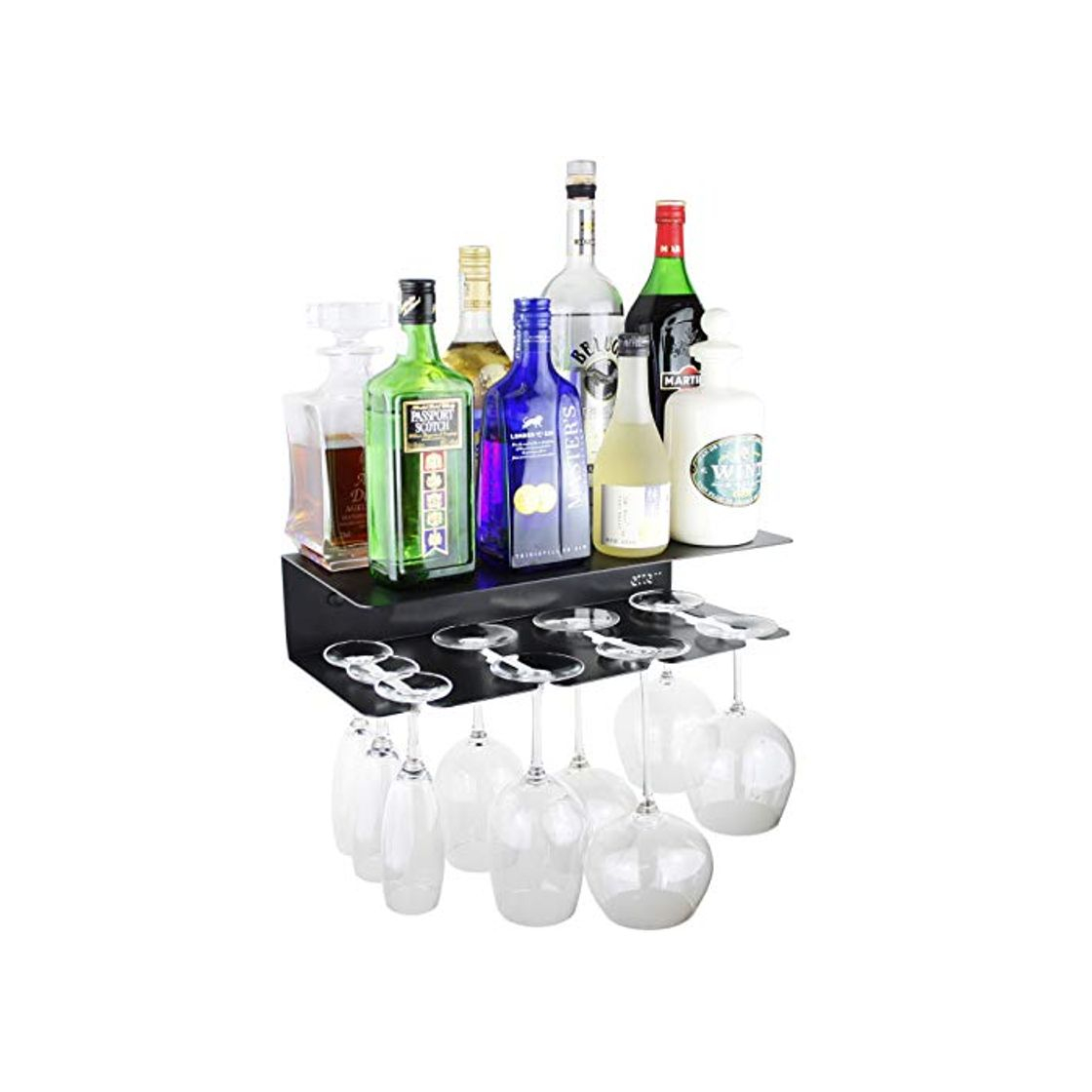 Home etterr Mueble Bar. Estante de Pared para Copas y Botellas. Fabricado en