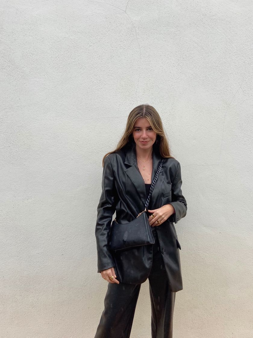 Social Blazer polipiel negra