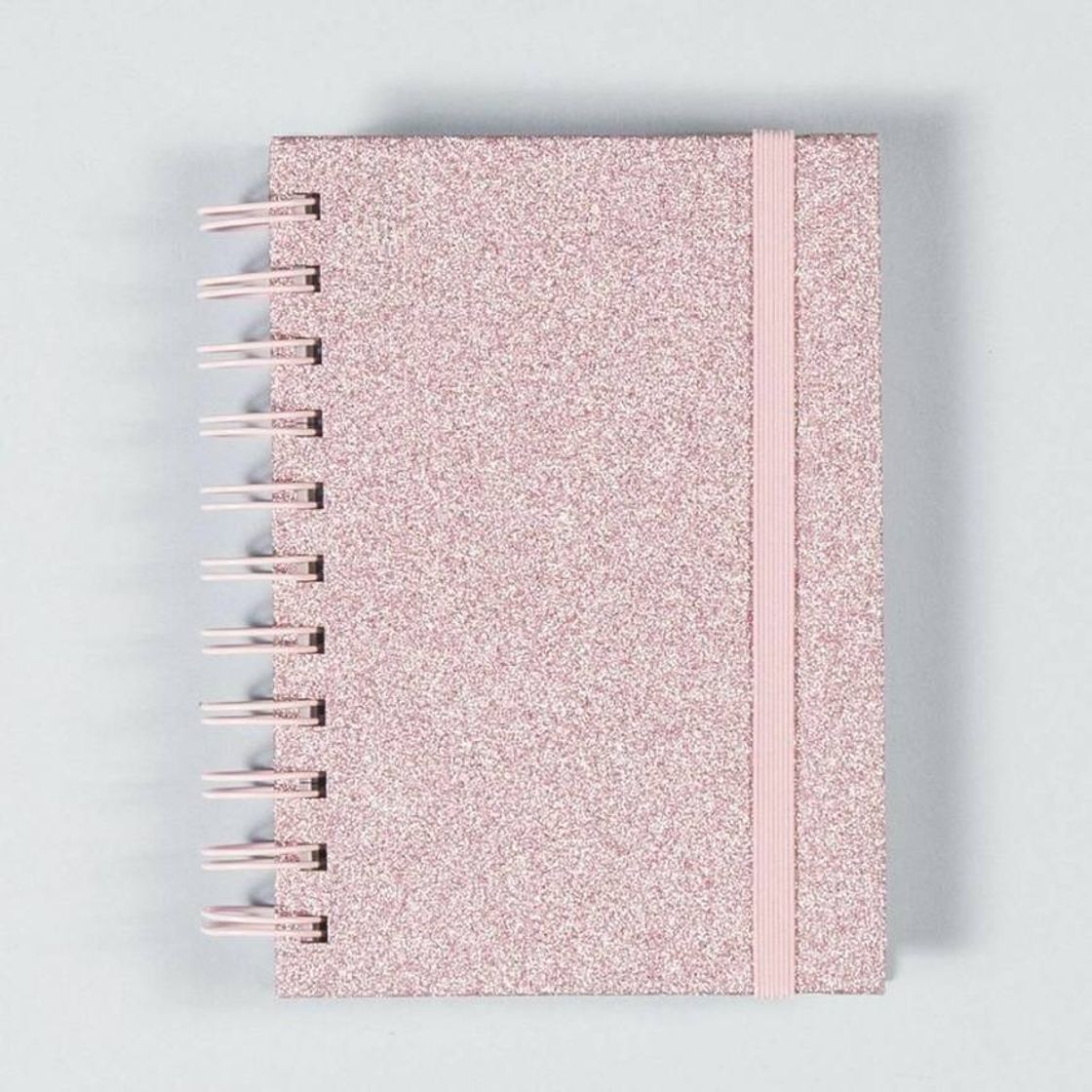 Moda Caderno Rosa com glitter