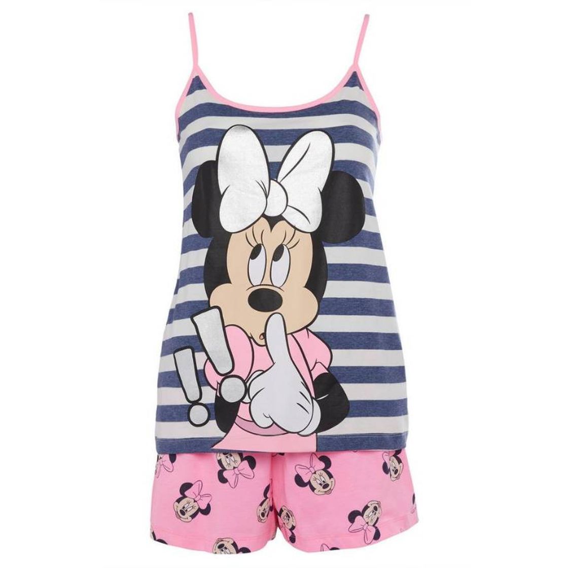 Fashion Pijama top alças Minnie Mouse | Conjunto de pijama para mulher ...