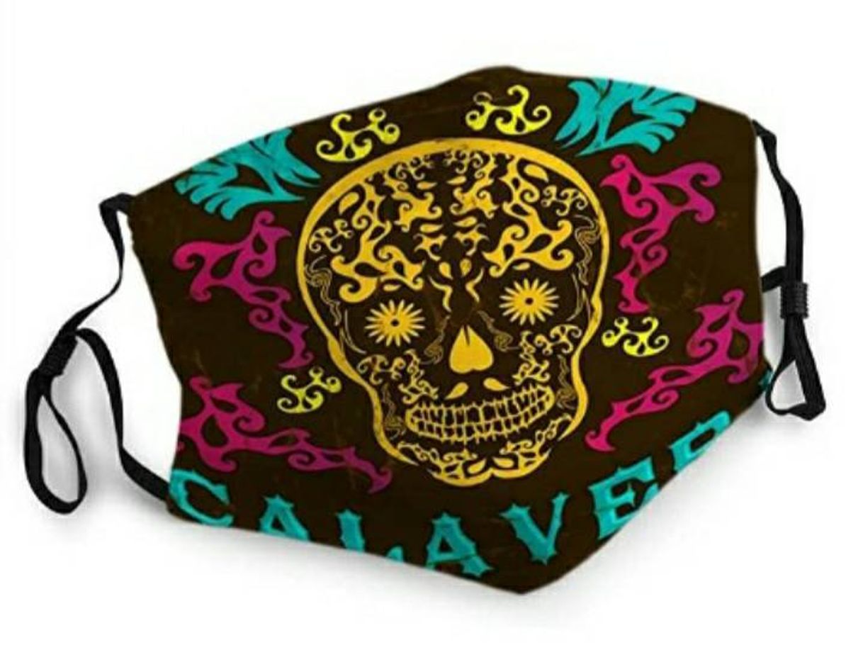 Social Mascarilla reusable de Calavera Mexicana 