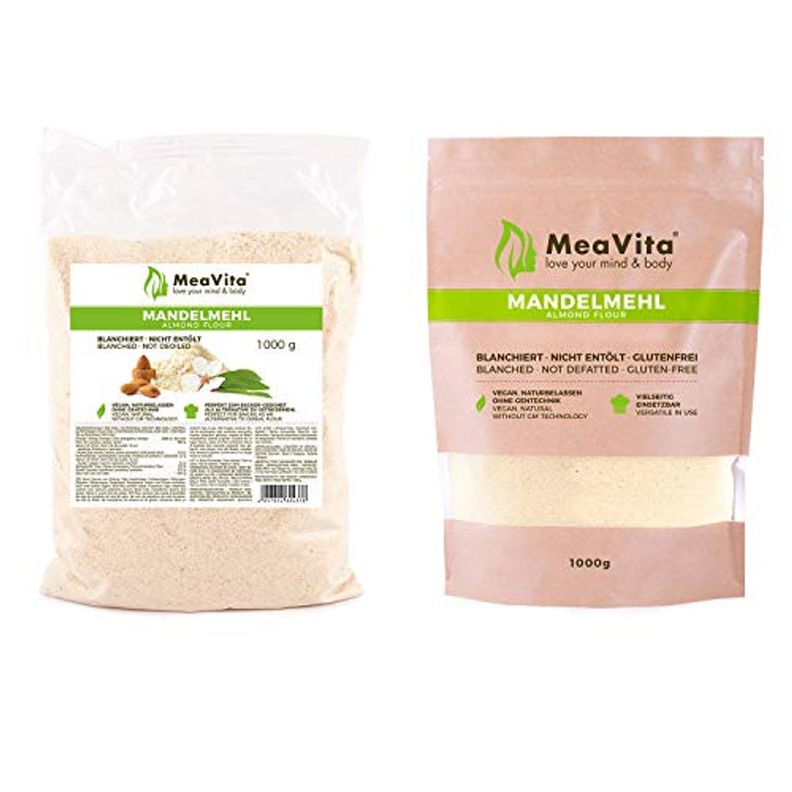 Producto Meavita Harina De Almendras Natural, Blanqueada, 1 Paquete