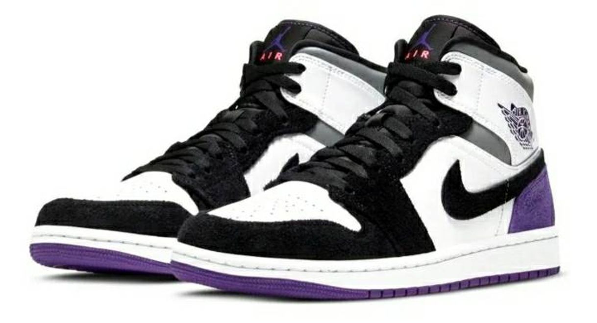 Moda Tênis Air Jordan 1 Mid Union Purple 