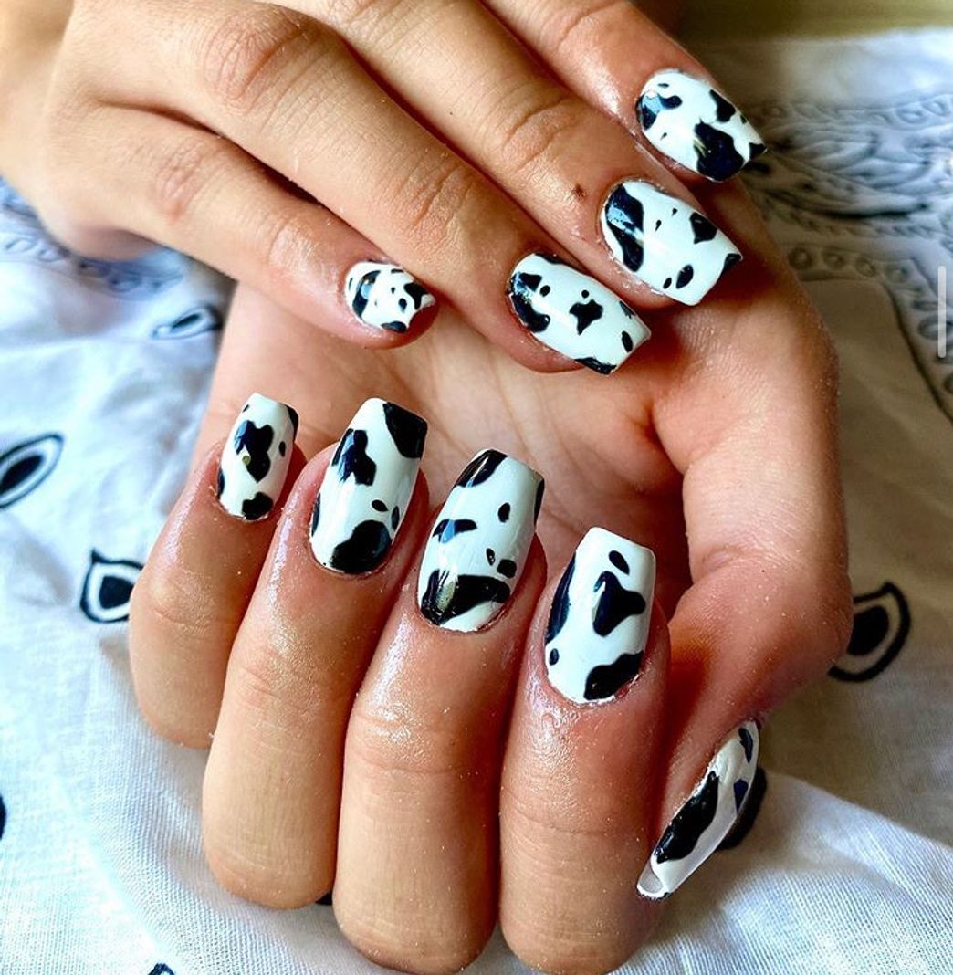 🐮🐮 Uñas estilo vaca 🐮🐮