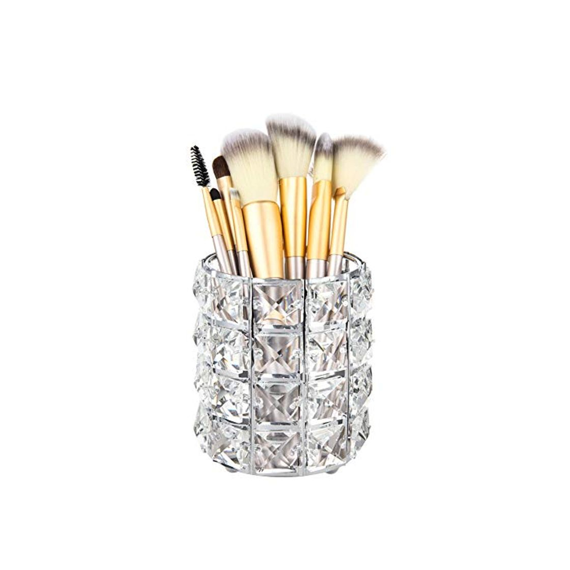 Social Organisateur de Rangement pour Les pinceaux de maquillage en Cristal, Porte-pinceaux de