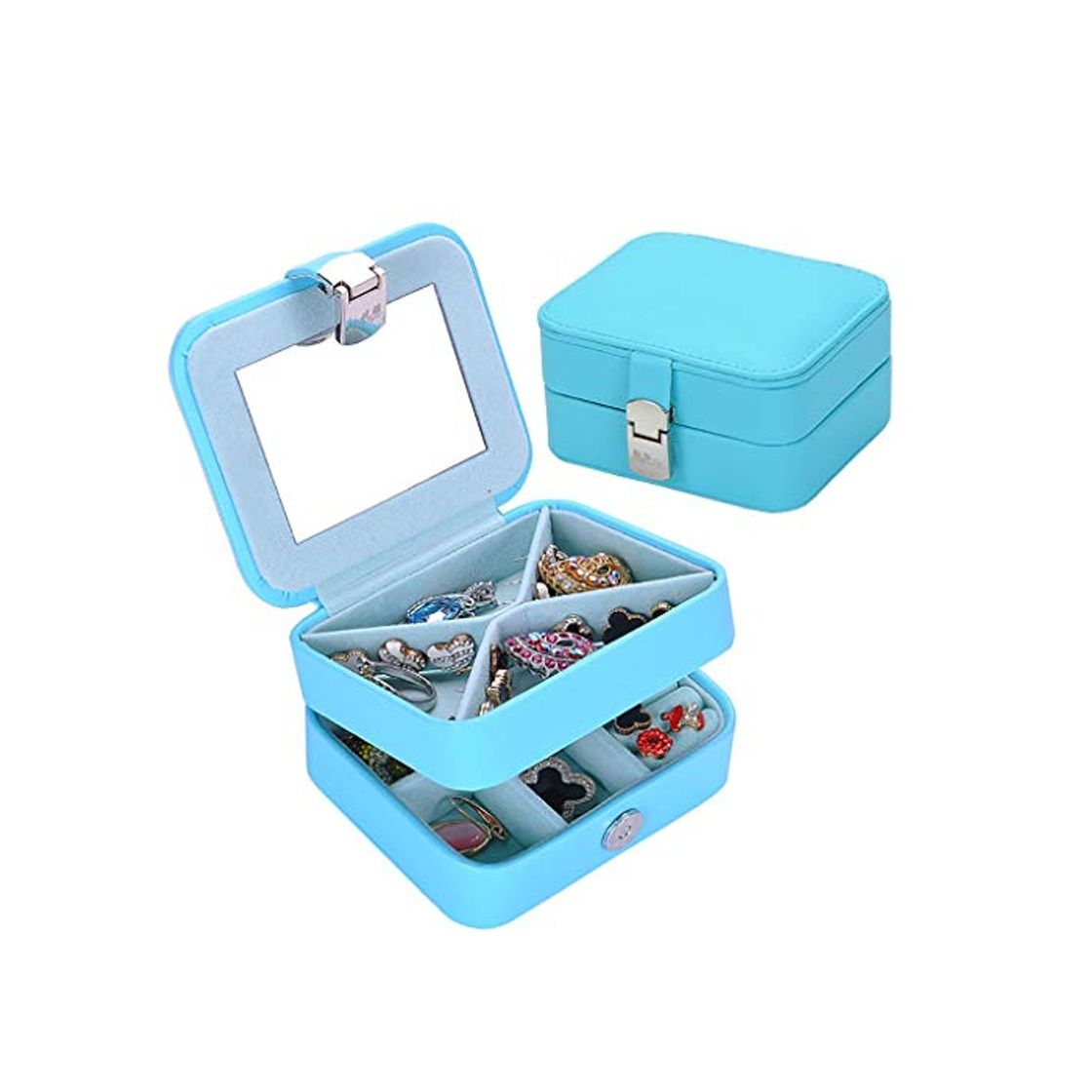 Social Espejo para maquillarse- Caja de Maquillaje con Espejo pequeño