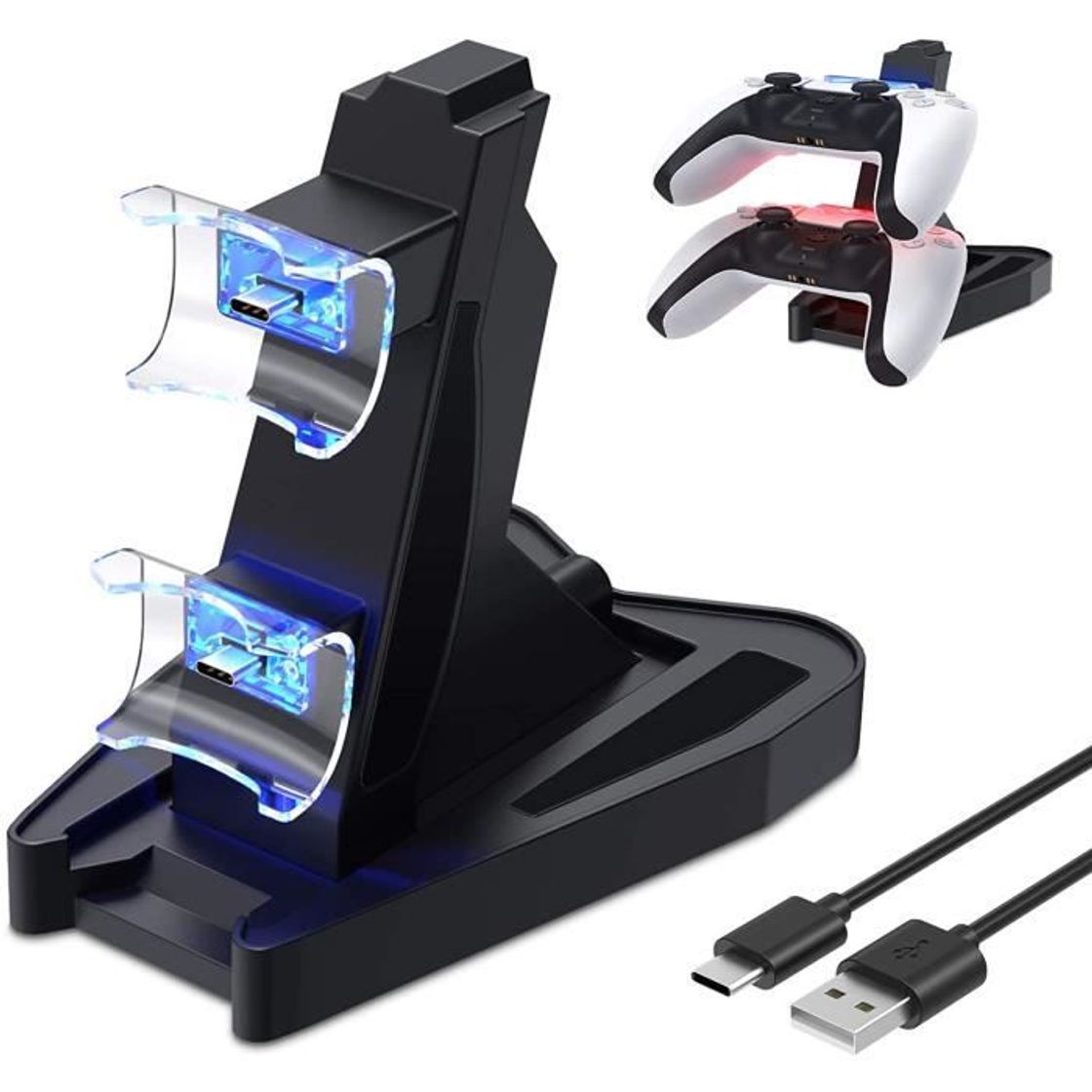Social LVGOD Chargeur Multifonction pour PS5 DE/UHD Socle DE Rangem