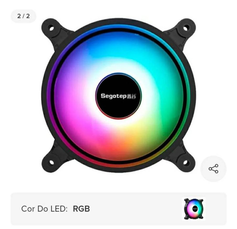 Moda Cooler Fan Segotep Gx 12s Led Rgb