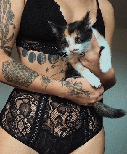 Girl & Cat