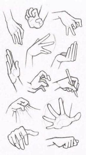 Diferentes formatos de mãos ✋