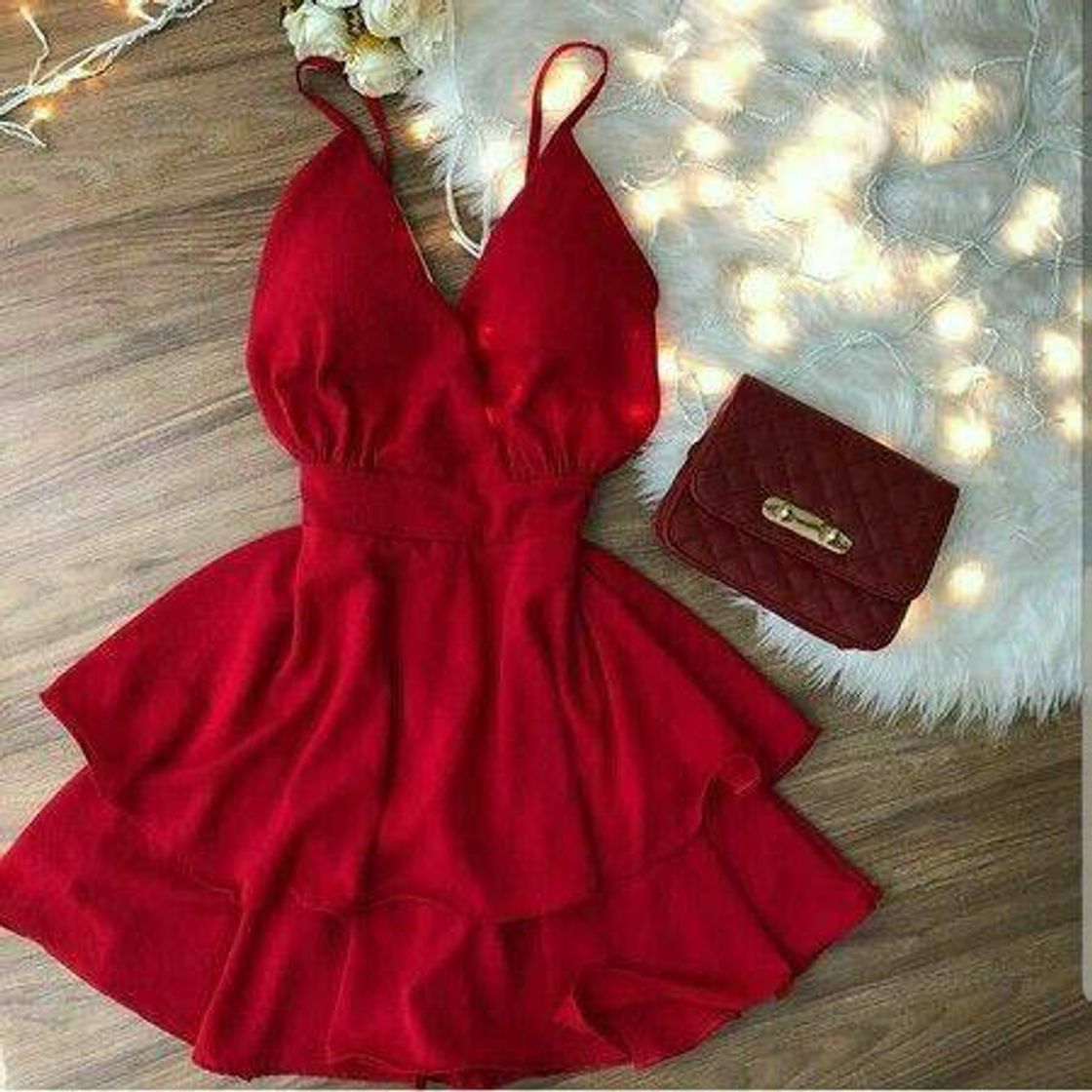 Moda Vestido vermelho💮🔥