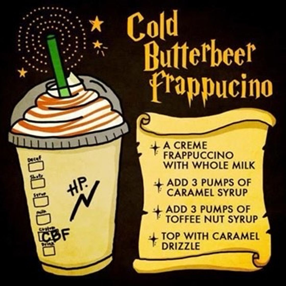 Moda Harry Potter butterbeer