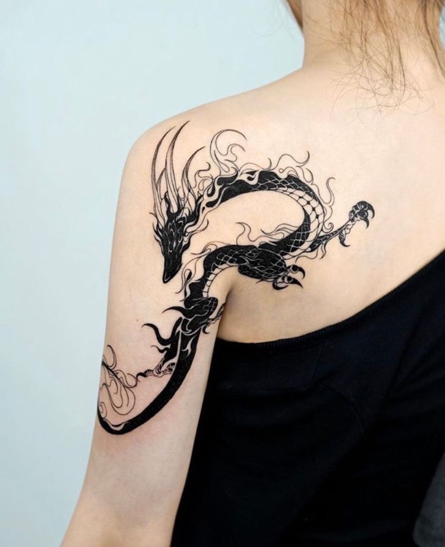 Moda Tatto dragao 