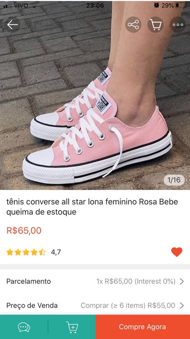 Moda All star rosa