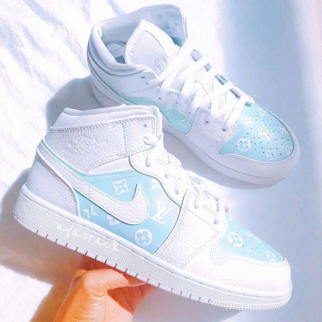 Social Air Jordan 1 Mid Custom Painted